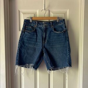 H&M high waist denim Bermuda shorts